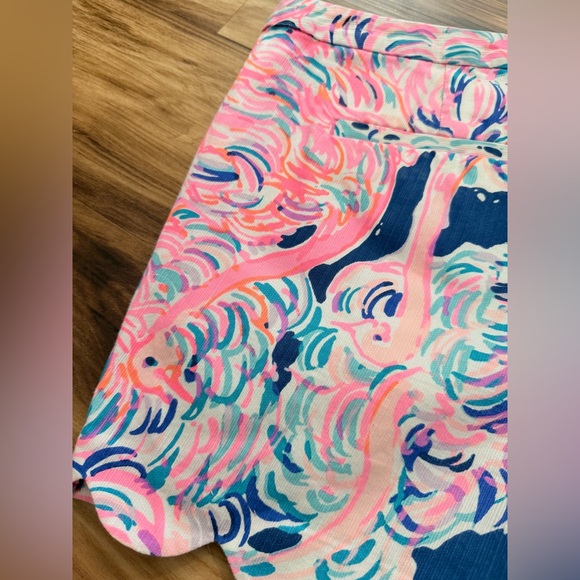 Lilly Pulitzer Pink Pelican Scallop Hem Shorts - Picture 5 of 8